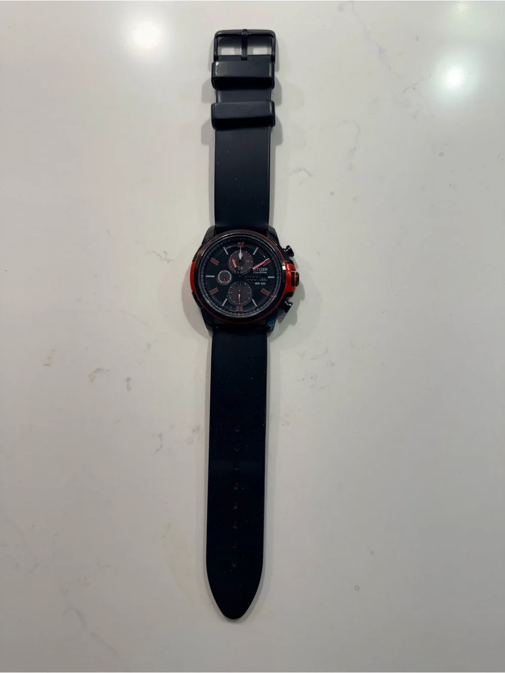 Citizen Black and Red Sport Chronograph Watch